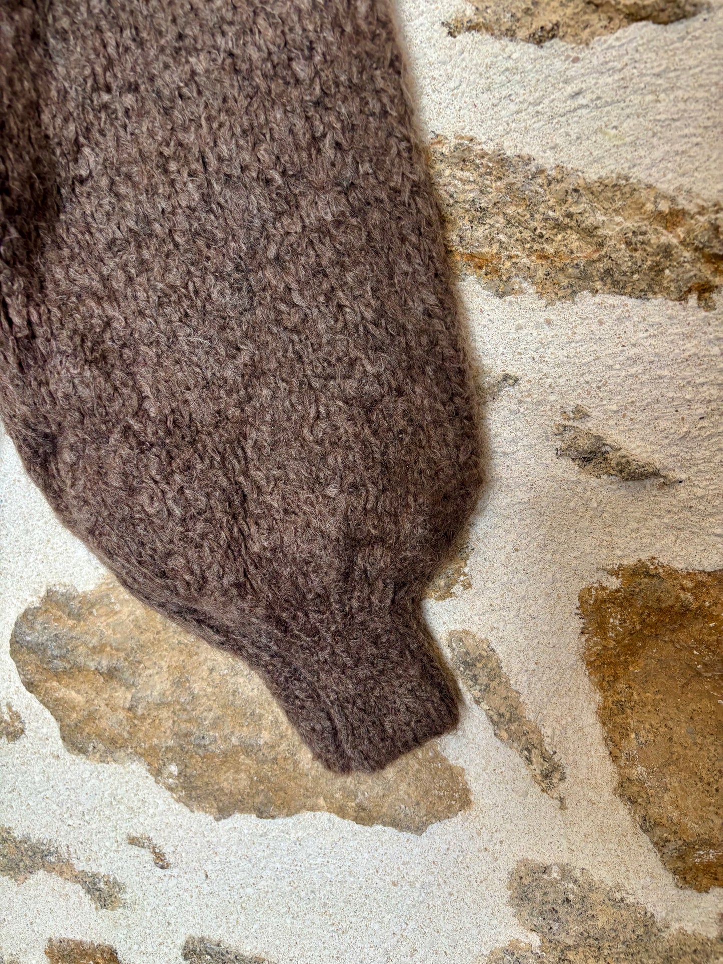 Gilet oversize à nœuds Clémence - noisette