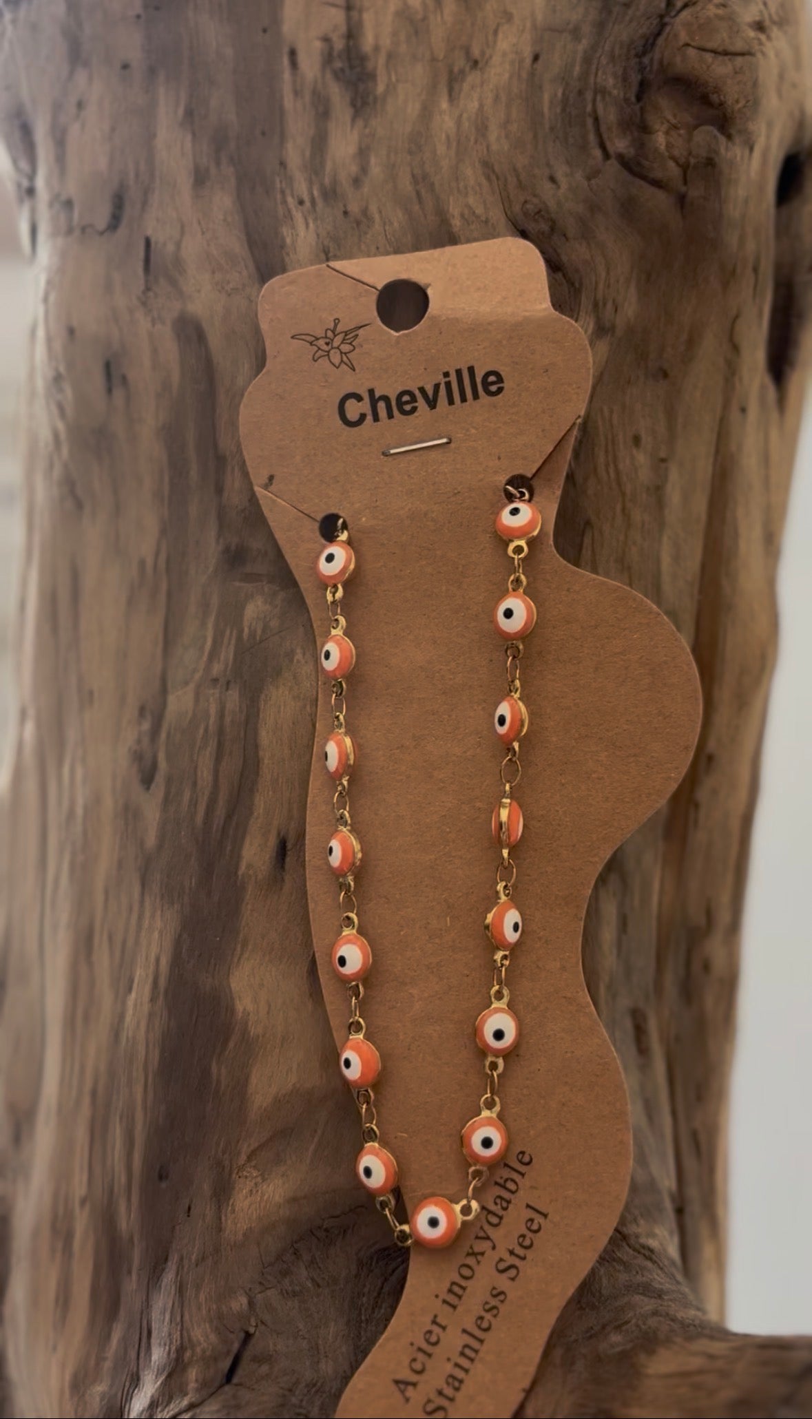 Bracelet de cheville ŒIL • Orange