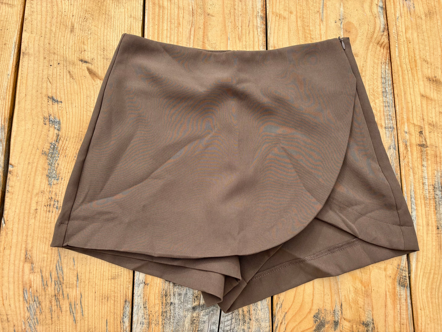 Mini-jupe short marron café Soline