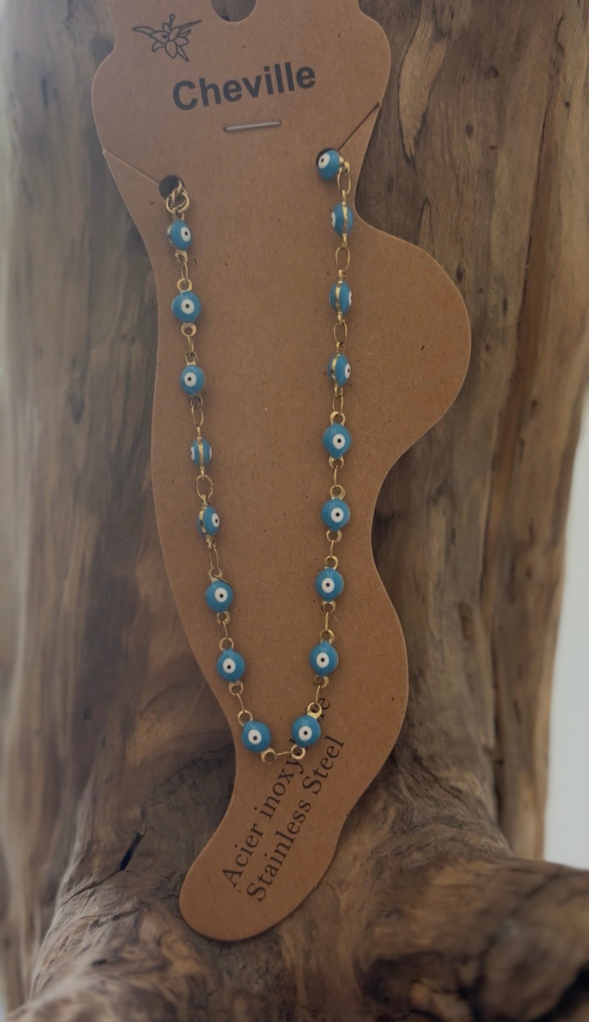 Bracelet de cheville ŒIL • Bleu