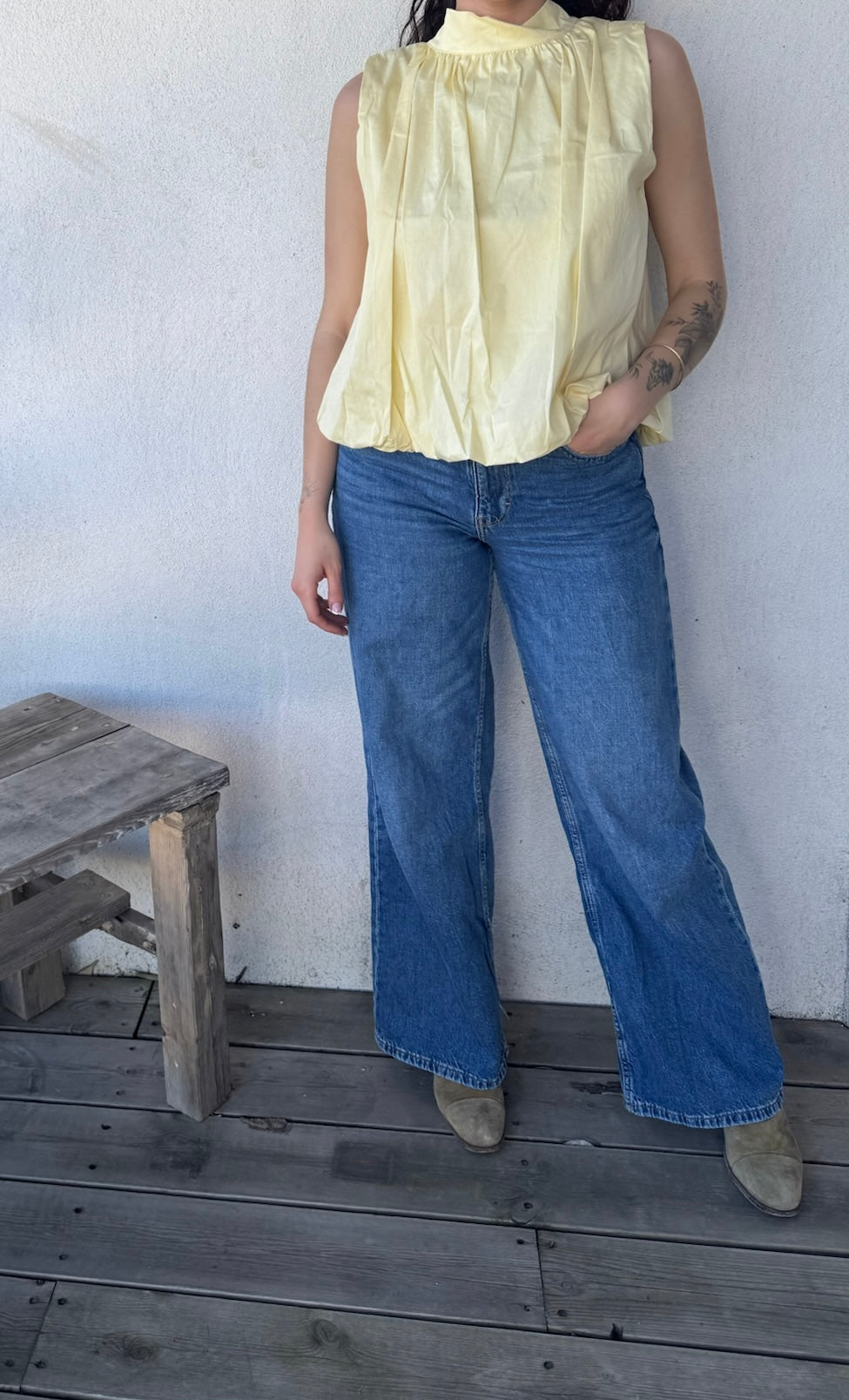 Blouse SOLÉA • jaune dos nu
