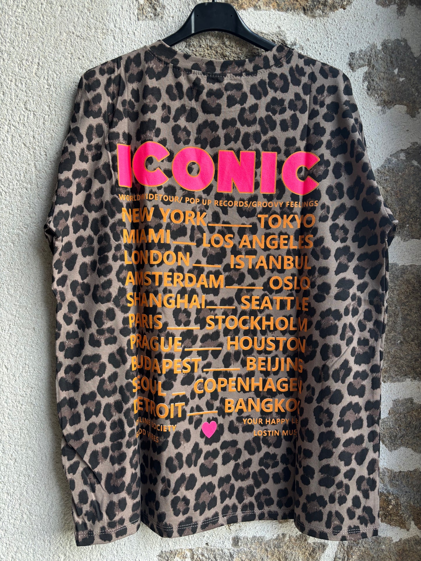 T-shirt ICONIC léopard oversize