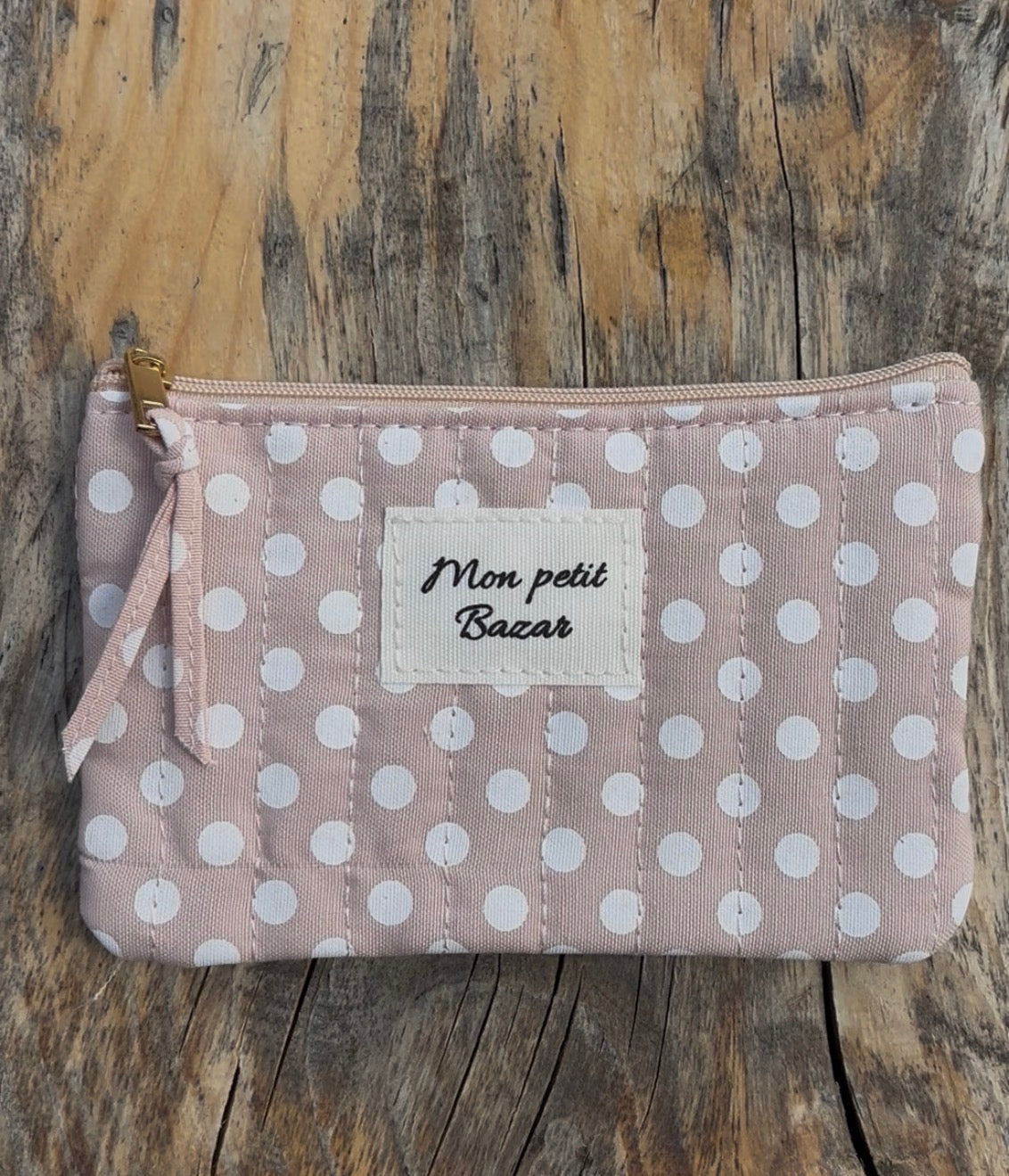 Petite pochette BAZAR • pois rose