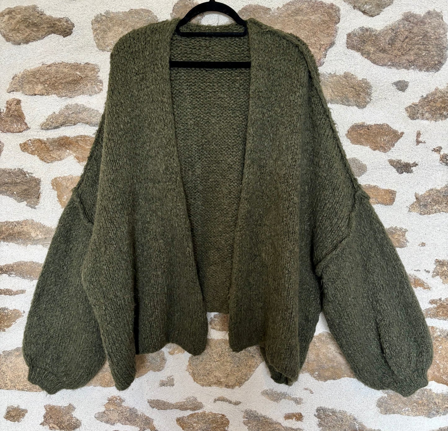 Gilet oversize à coutures extérieures Zoé - kaki