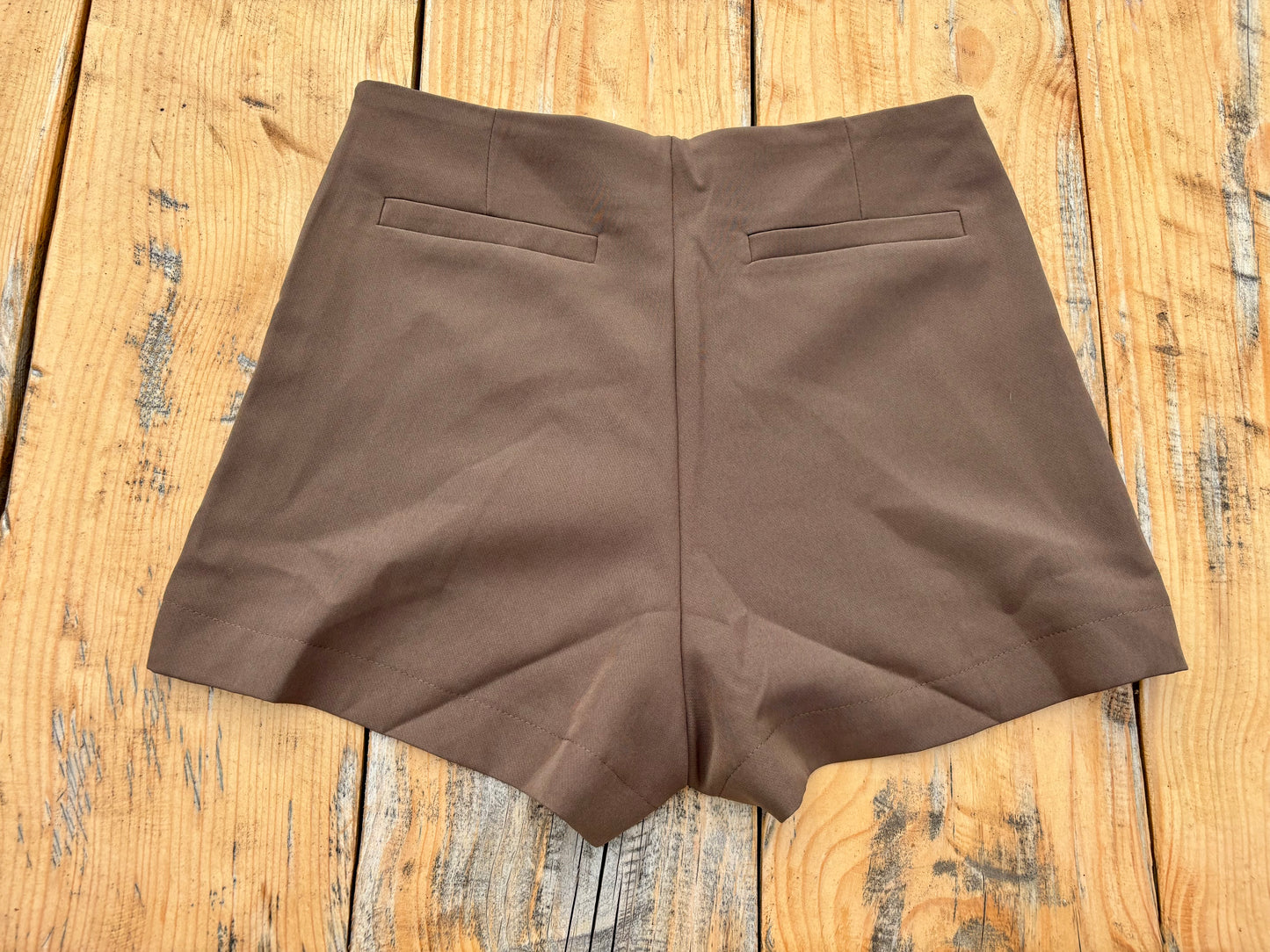 Mini-jupe short marron café Soline