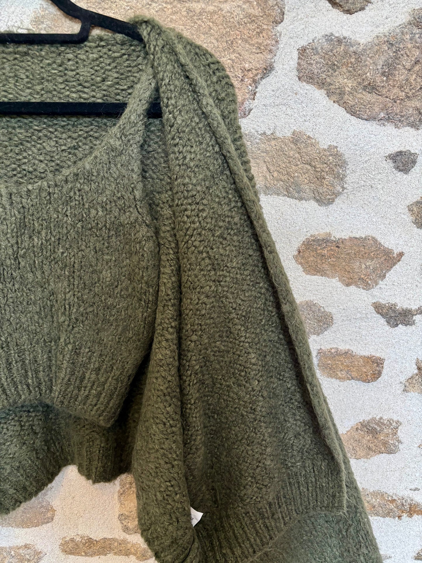 Ensemble gilet oversize & top débardeur Romy - kaki