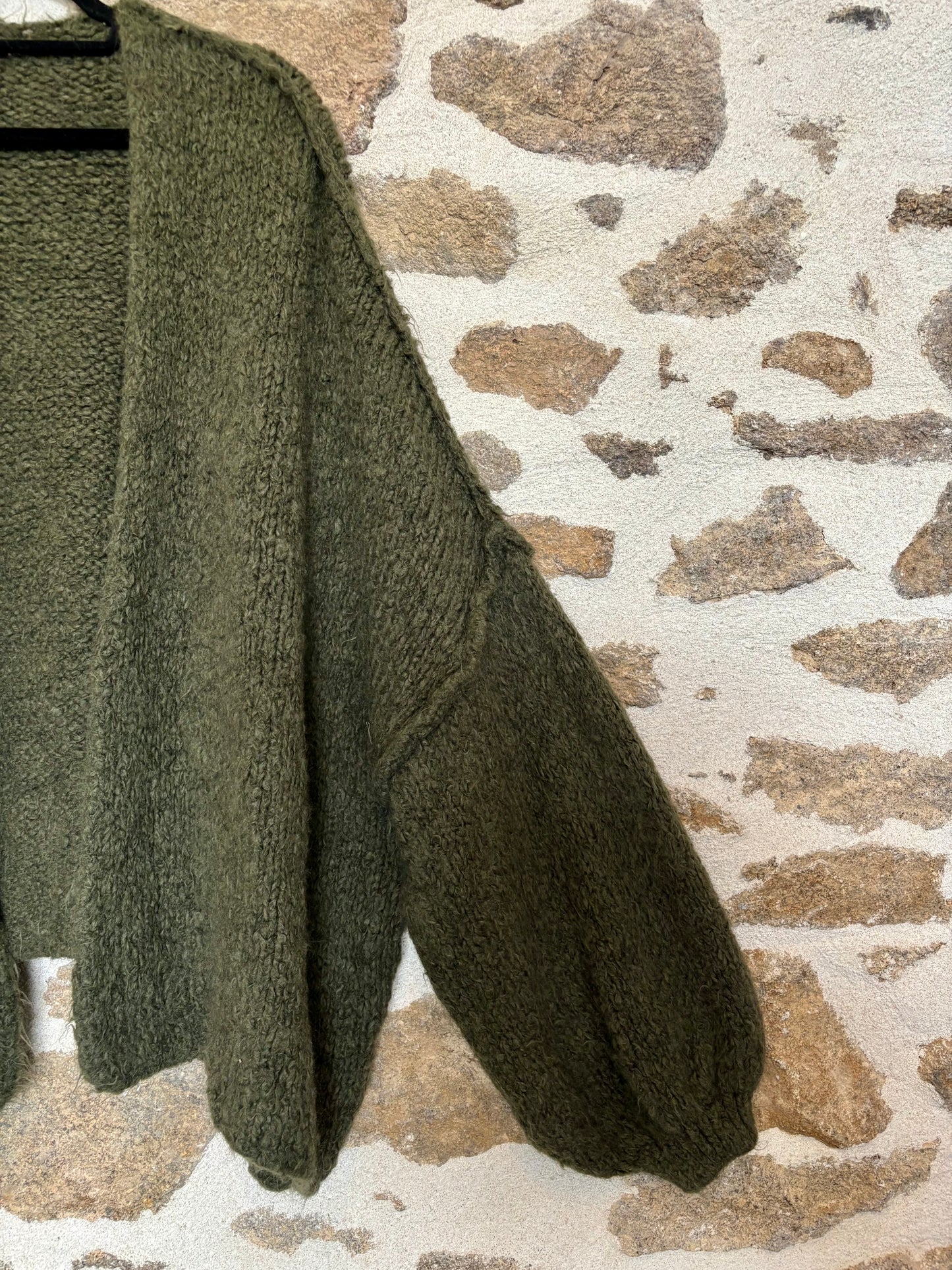 Gilet oversize à coutures extérieures Zoé - kaki
