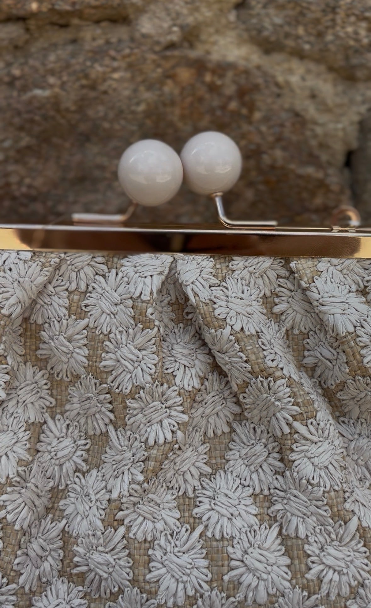 Sac pochette RÉTRO• natural flower