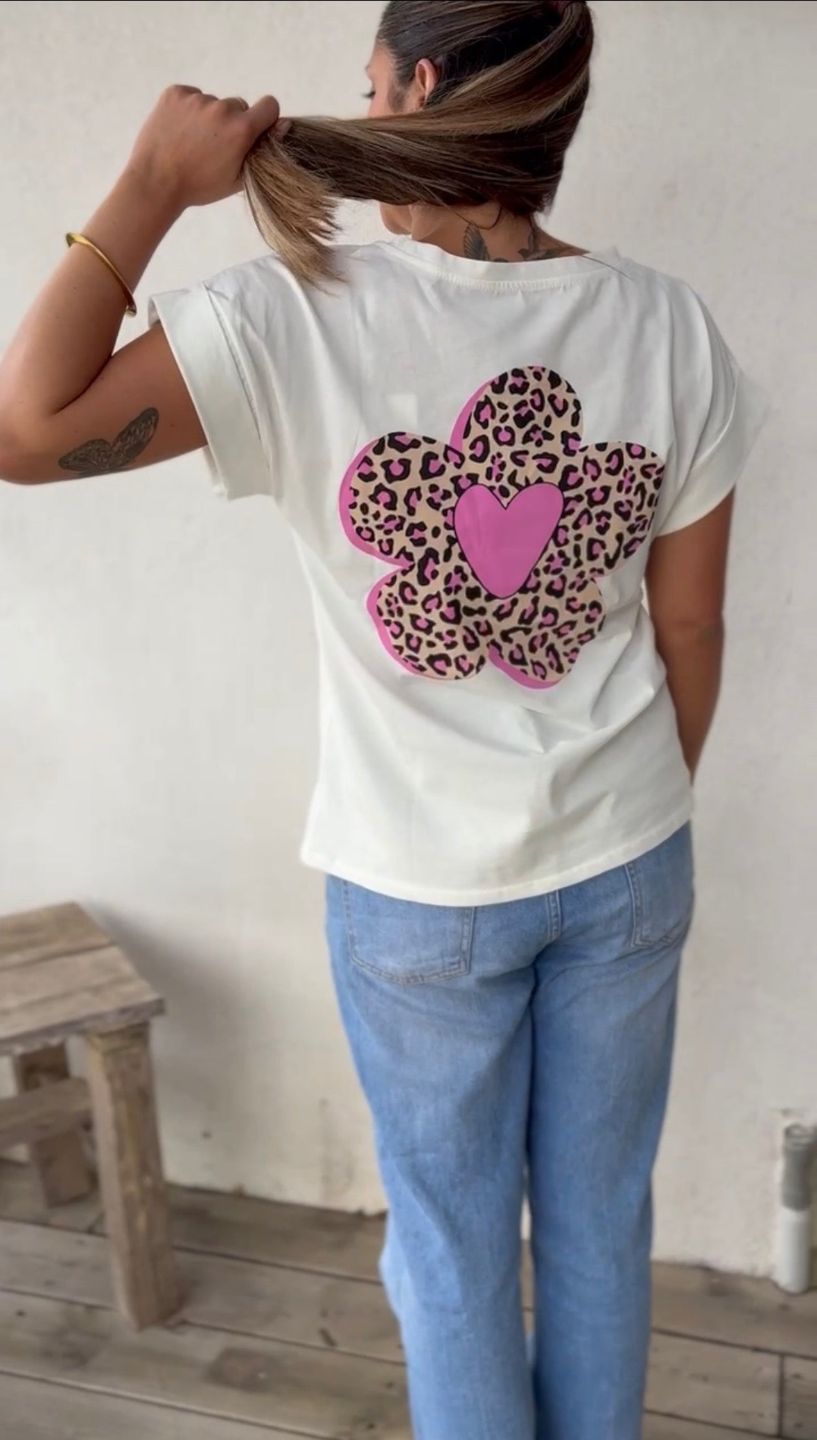 T-shirt Amour vie & chocolat • léopard