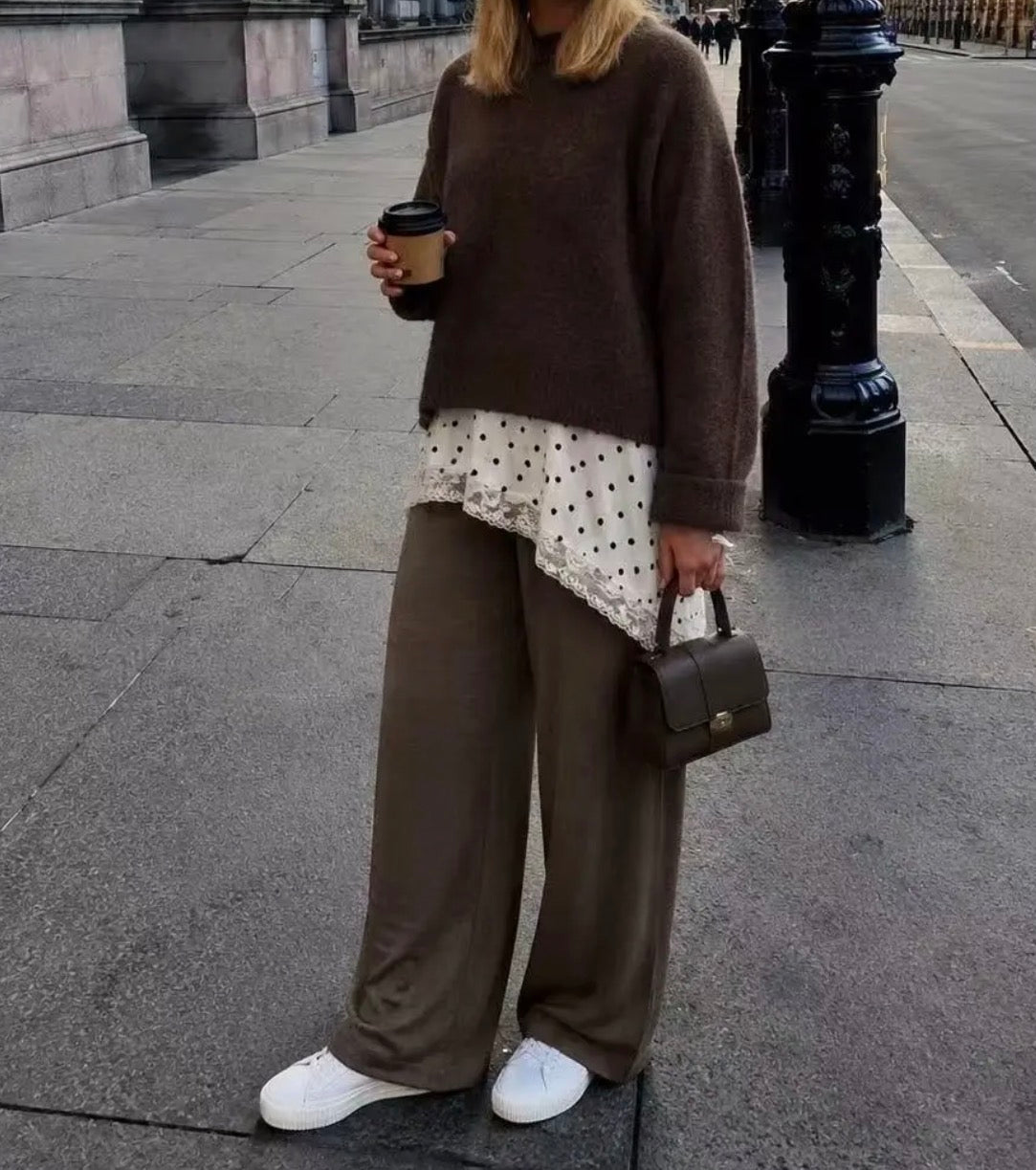 Pull AUTUMN • chocolat & pois
