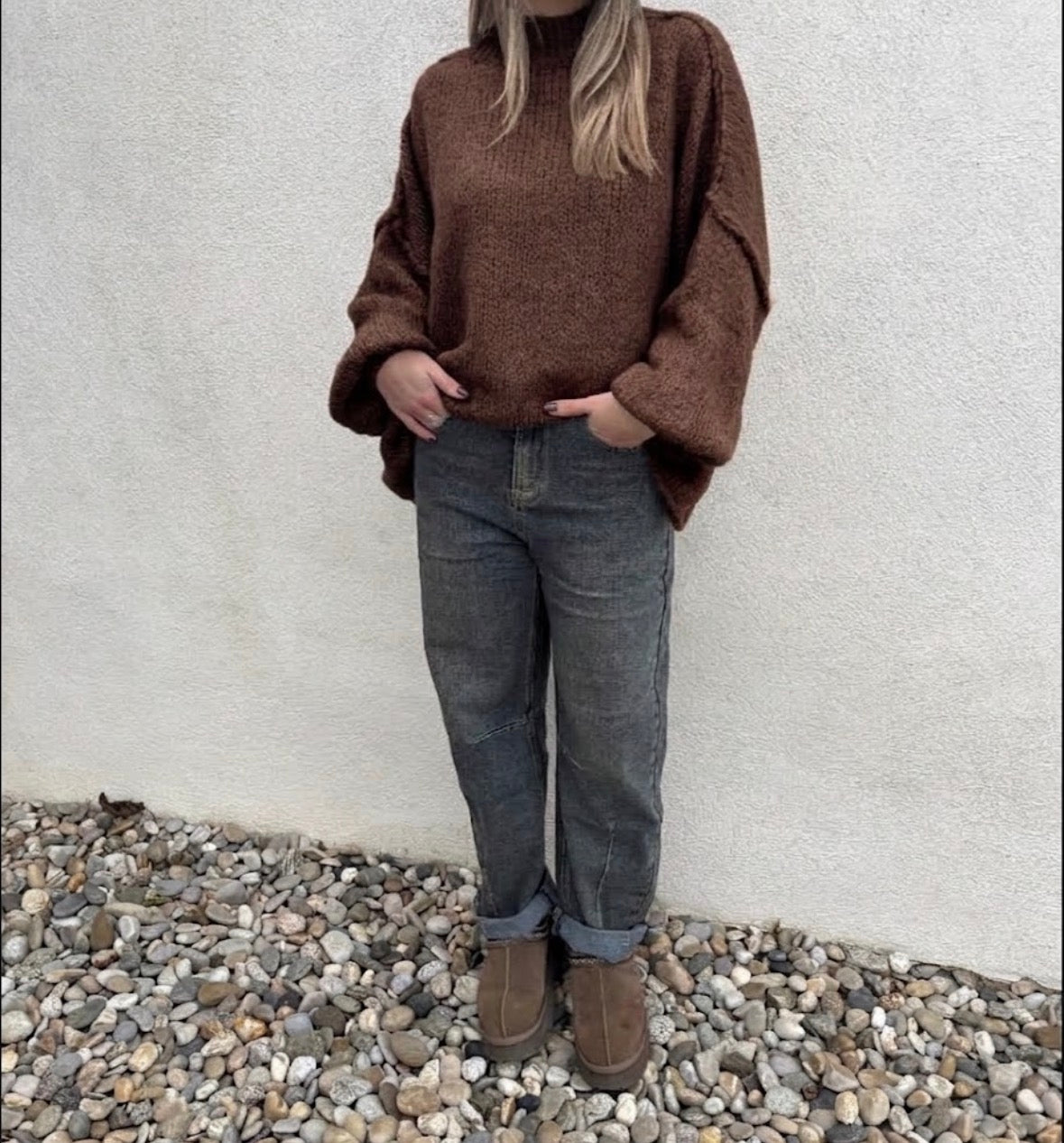Pull oversize MANON • choco