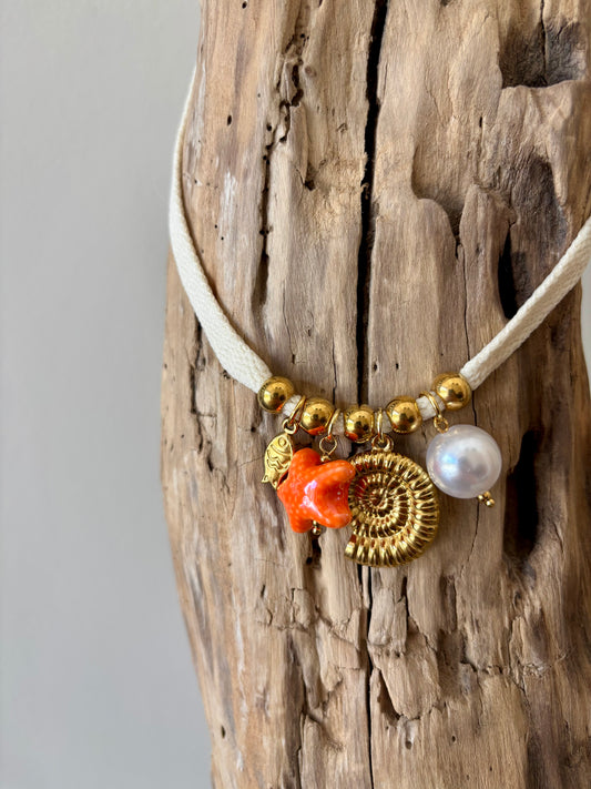 Méridia — Collier Bohème aux Breloques Maritimes