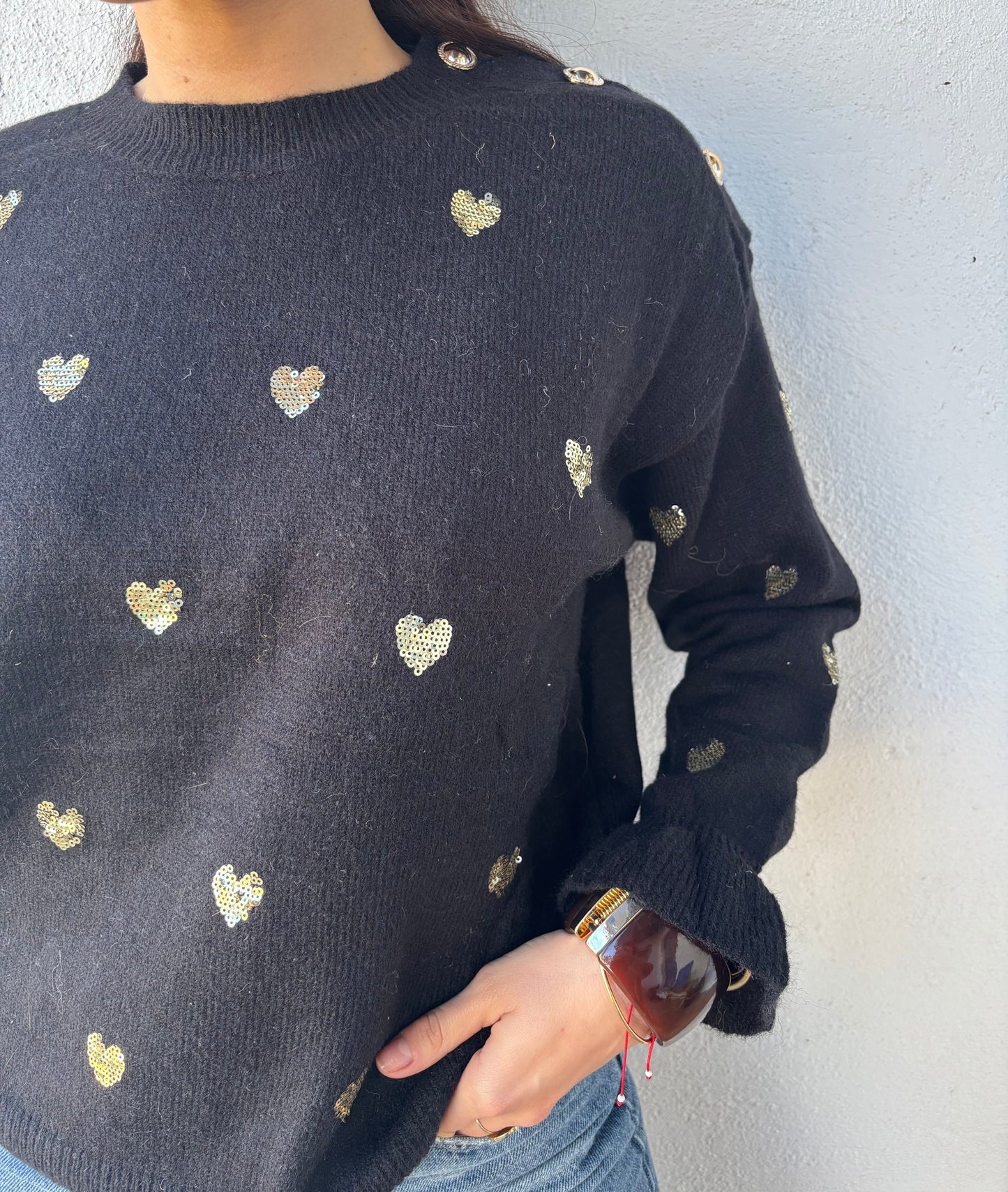 Pull Valentine - noir