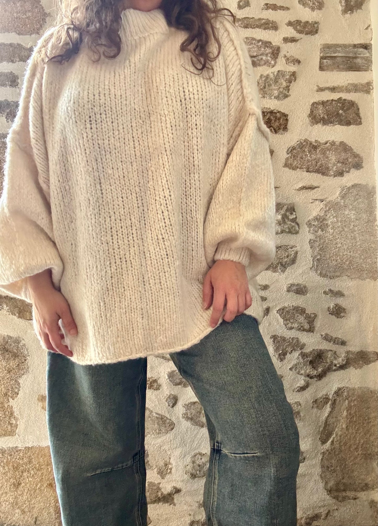 Pull oversize Manon - crème