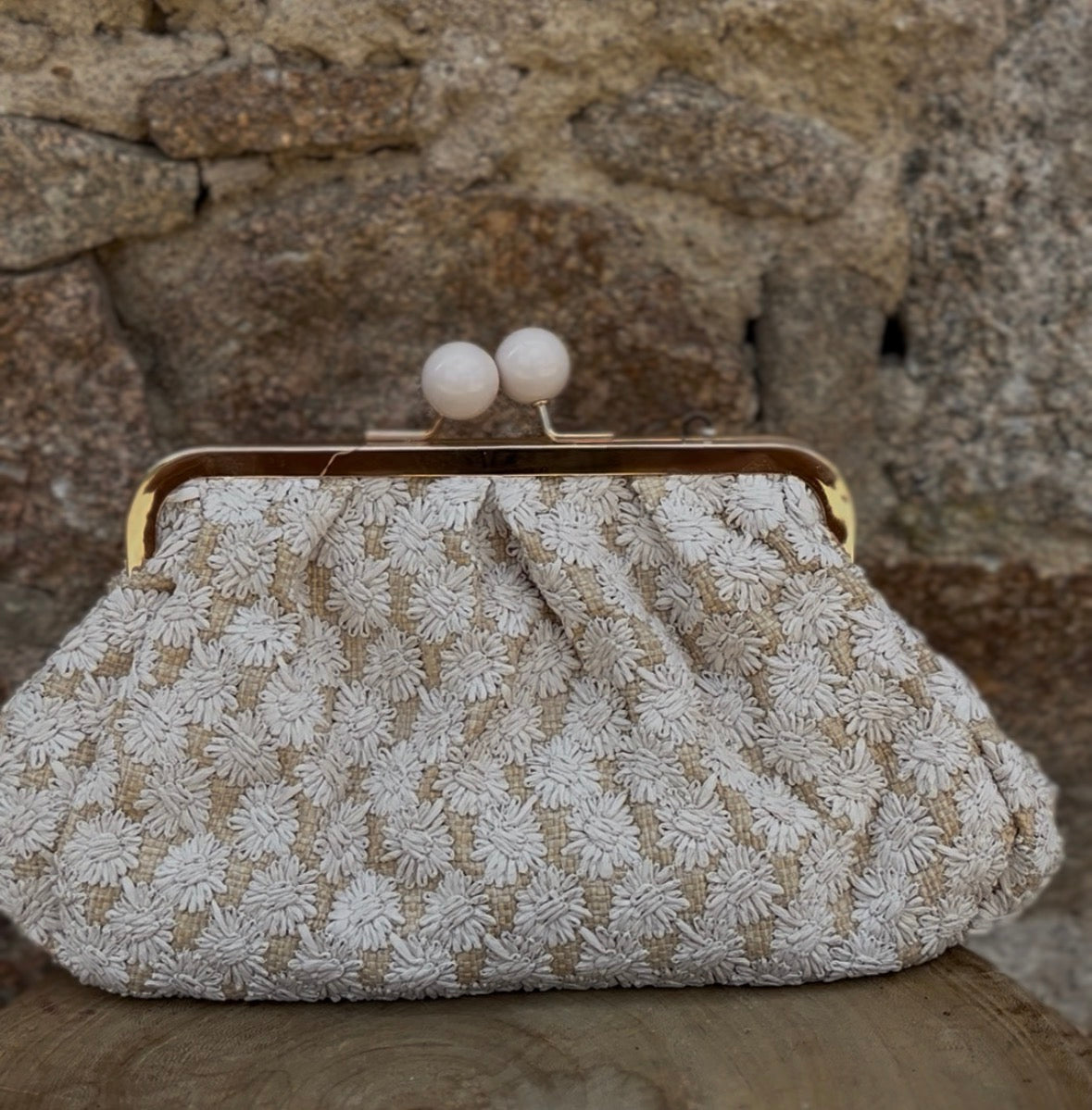 Sac pochette RÉTRO• natural flower