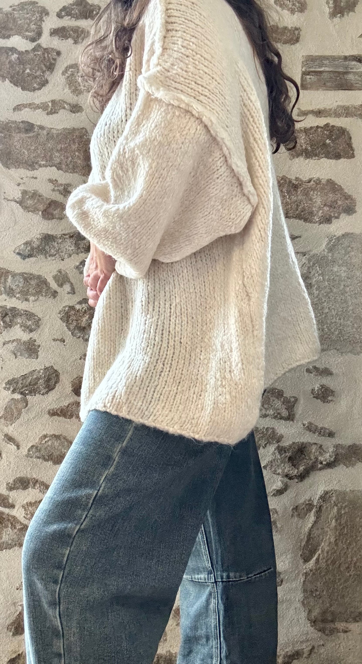Pull oversize Manon - crème