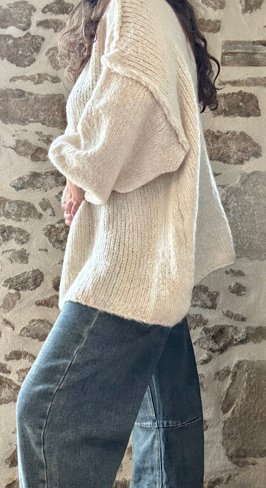 Pull oversize Manon - crème