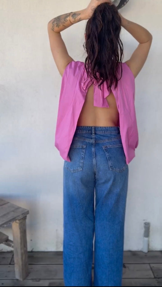 Blouse SOLÉA • fuchsia dos nu