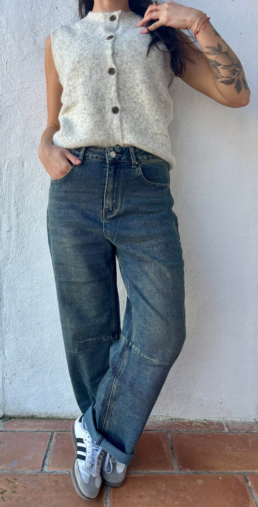 Jeans Madie - ballon Taille haute