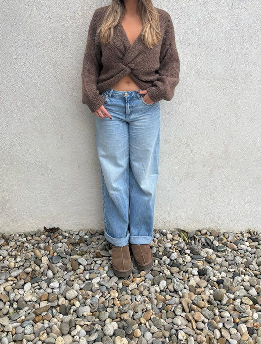 Pull torsadé Luna - noisette