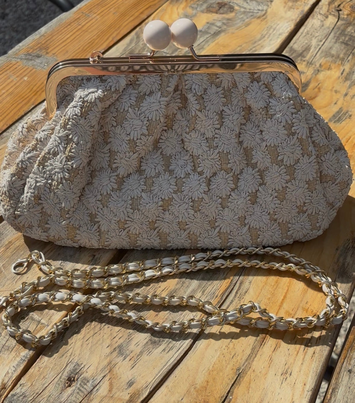 Sac pochette RÉTRO• natural flower