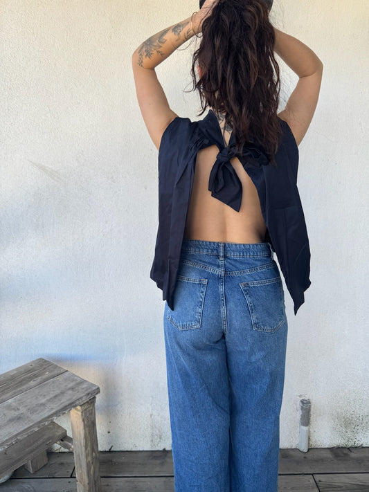 Blouse SOLÉA • bleu marine dos nu