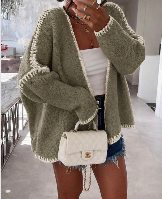 Gilet oversize • kaki