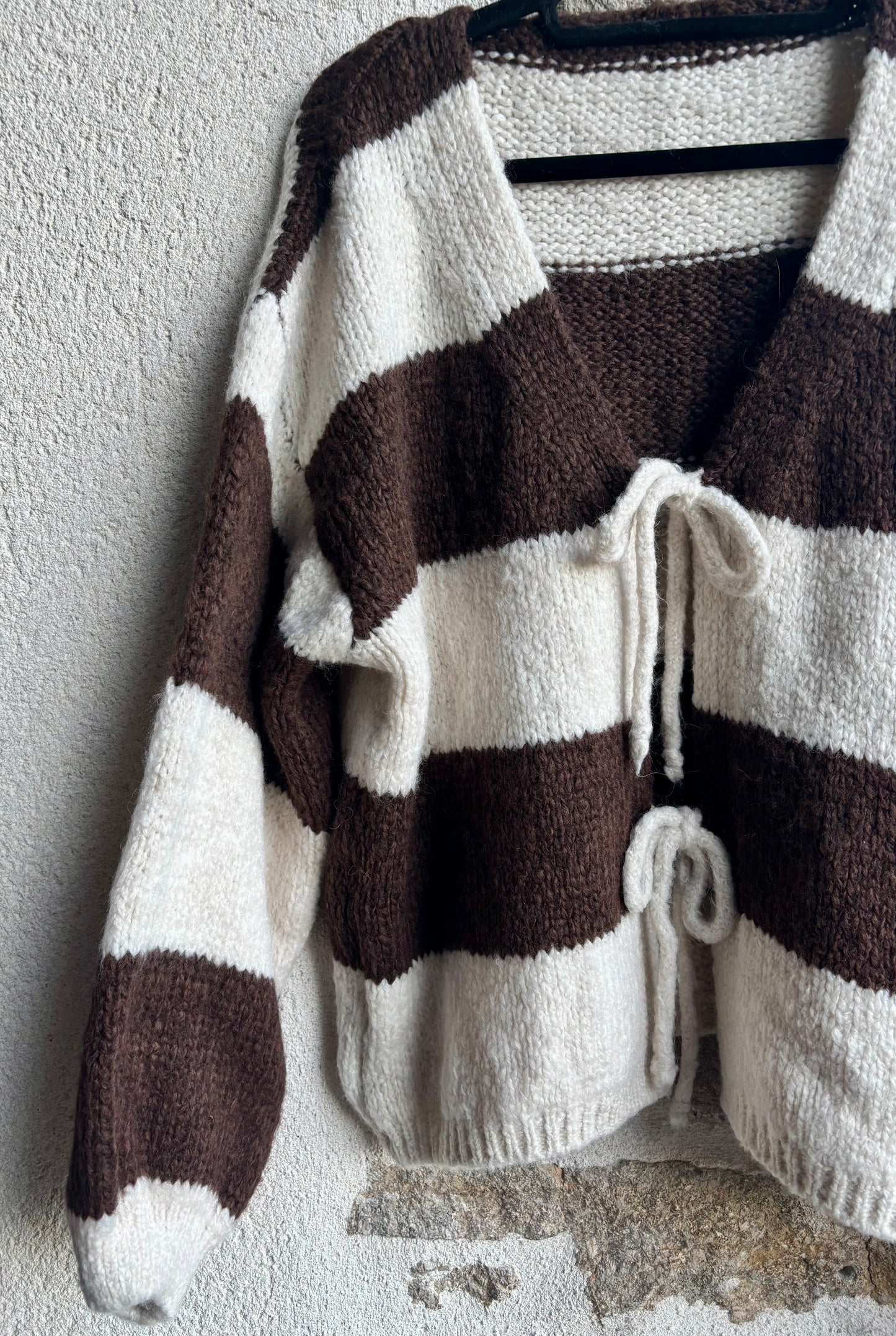 Cardigan noeuds réversible Chloé - Chocolat