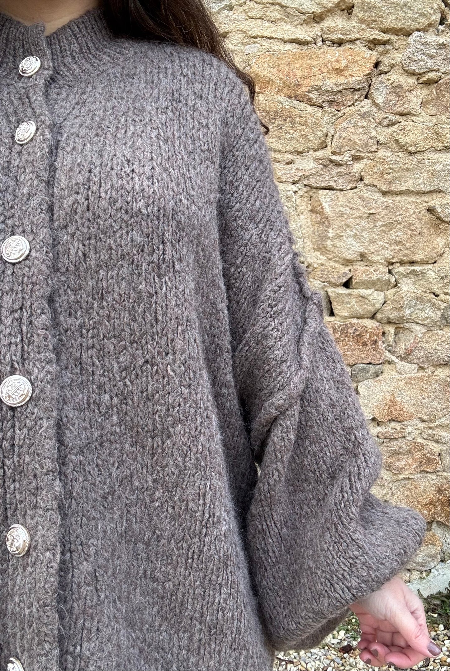 Pull gilet Adèle - noisette