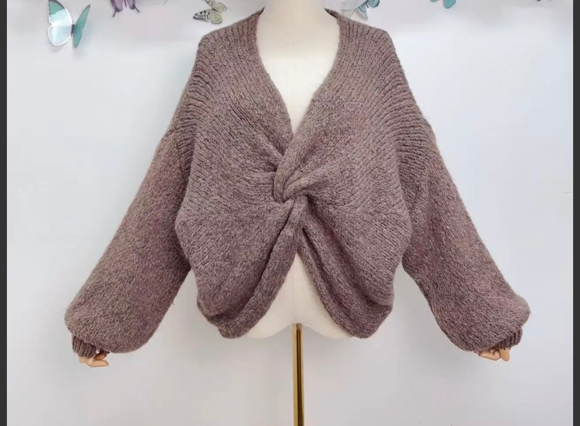 Pull torsadé Luna - noisette