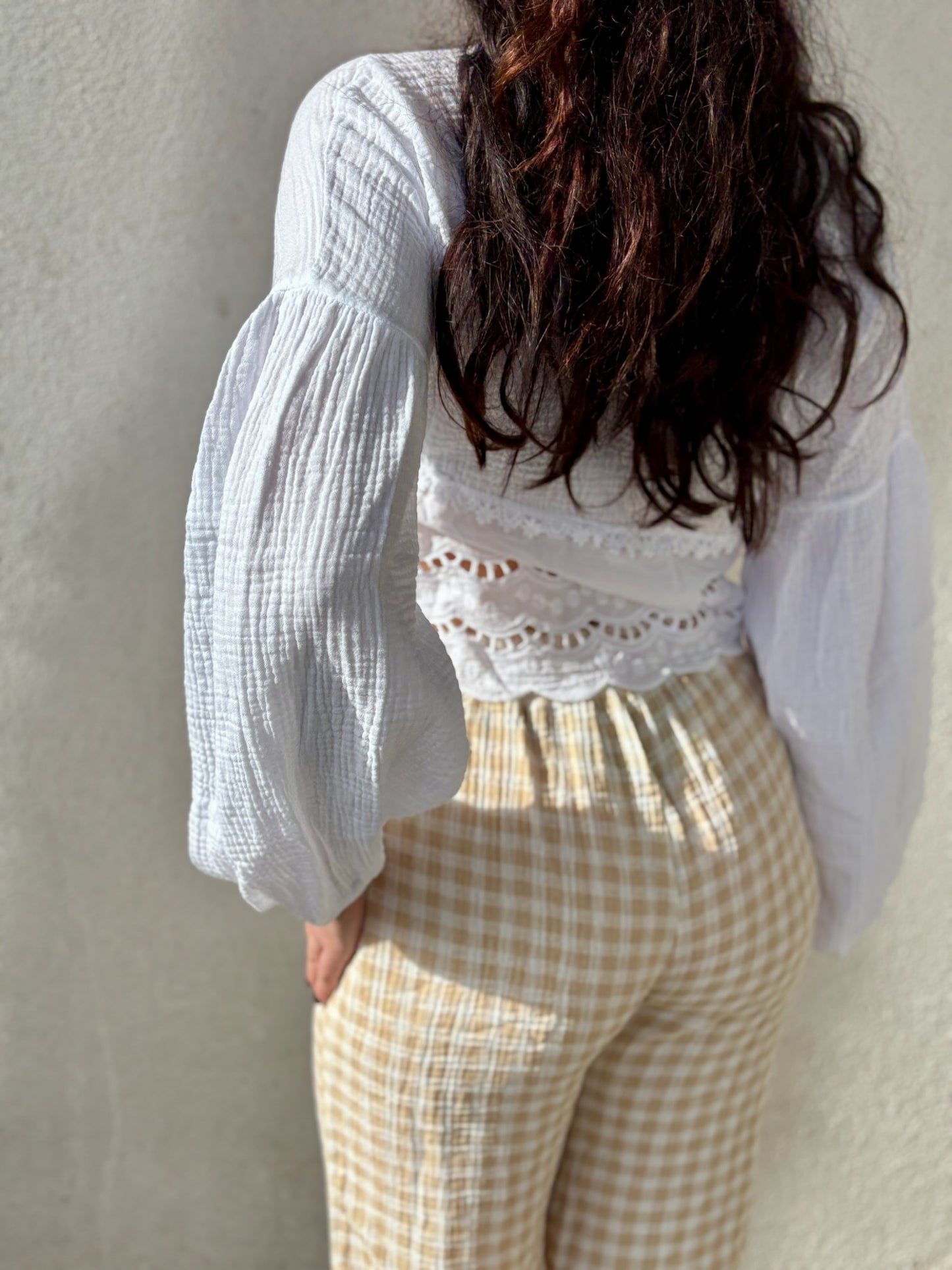 Pantalon PALERMO • Vichy beige