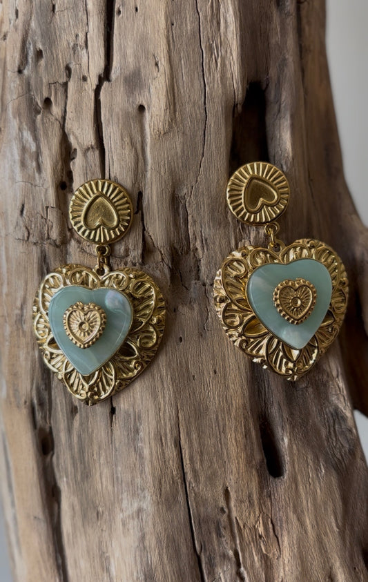Boucles d’oreilles SARA • Coeur sacré