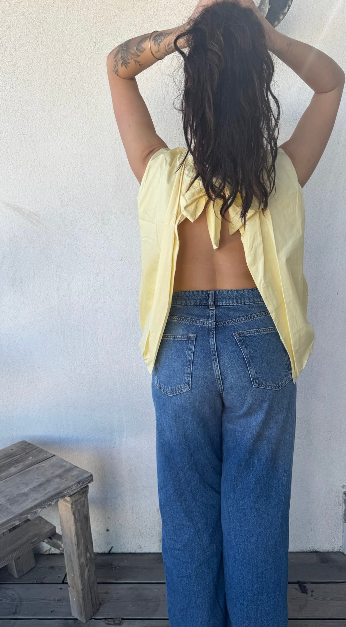 Blouse SOLÉA • jaune dos nu