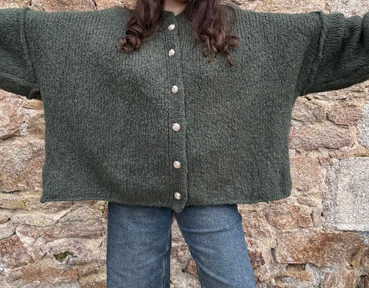 Pull gilet Adèle - kaki