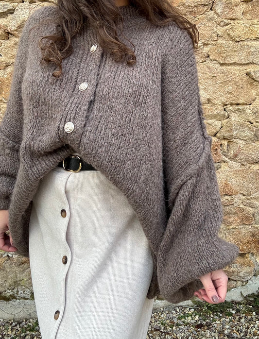 Pull gilet Adèle - noisette