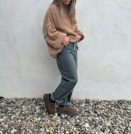 Pull oversize Manon - Camel