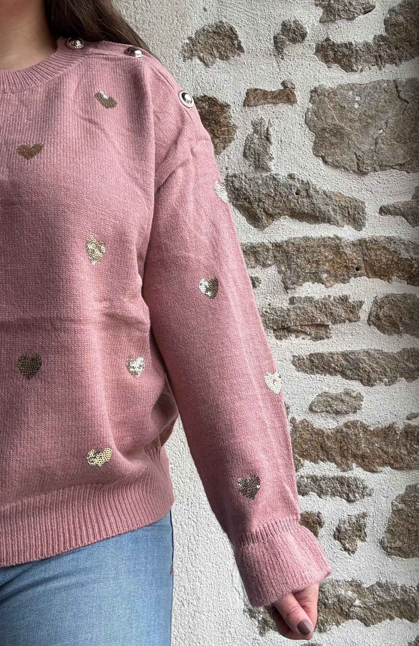 Pull Valentine - rose