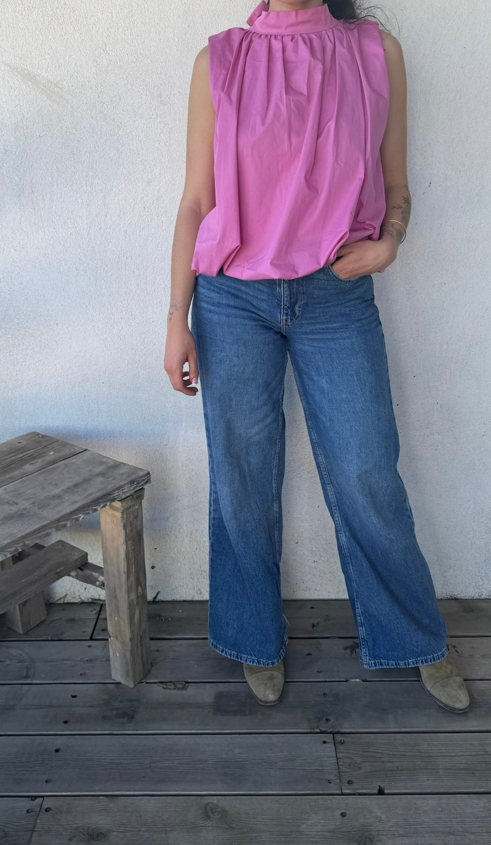 Blouse SOLÉA • fuchsia dos nu