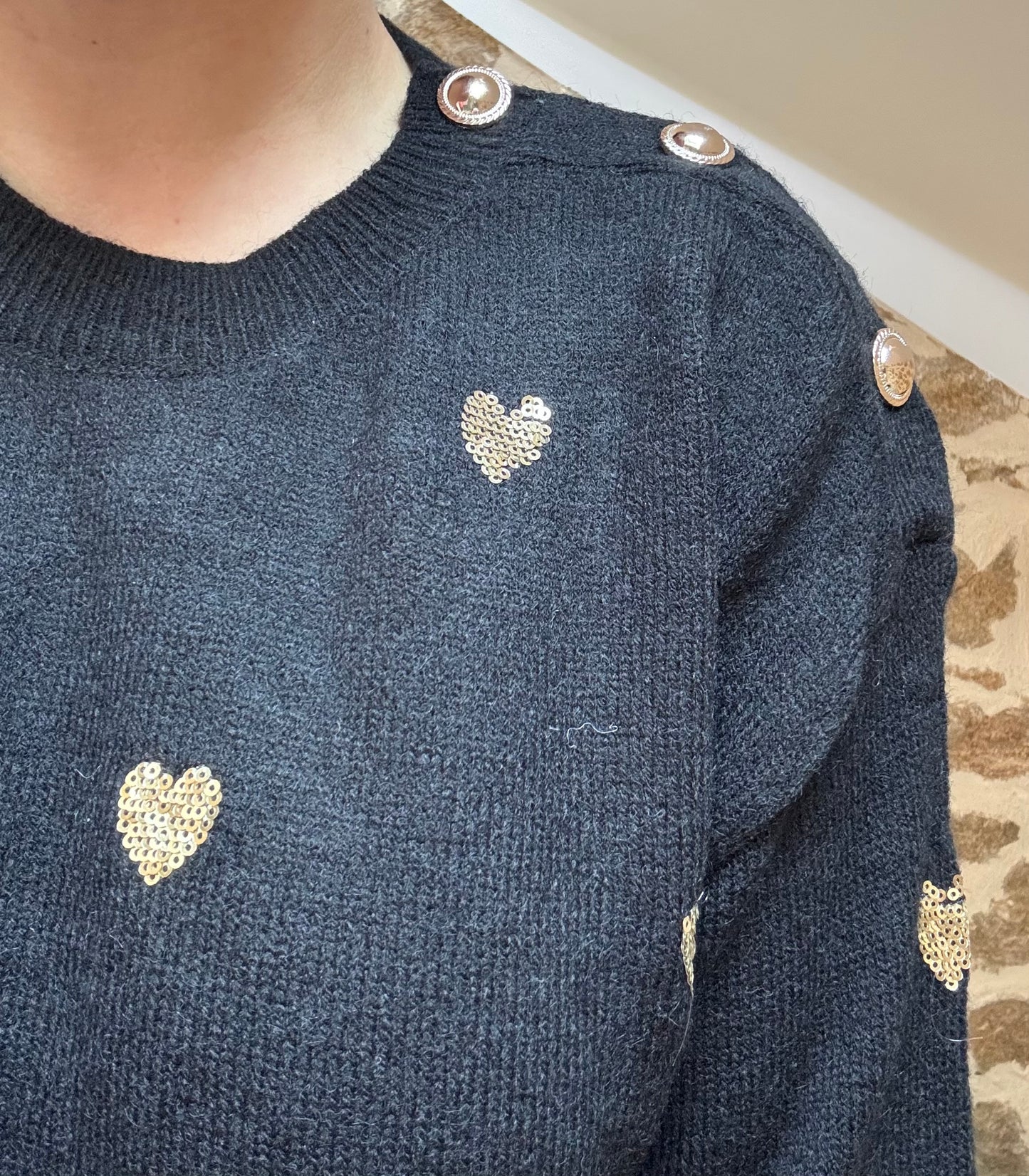 Pull Valentine - noir