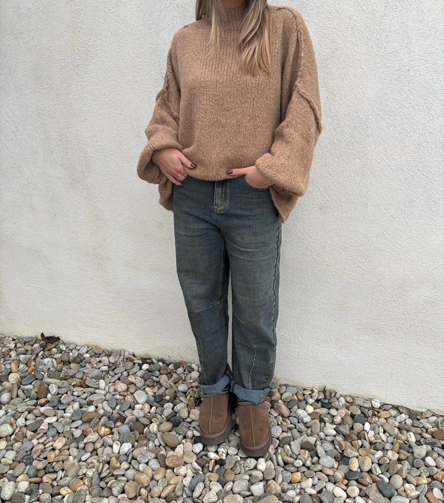 Pull oversize Manon - Camel