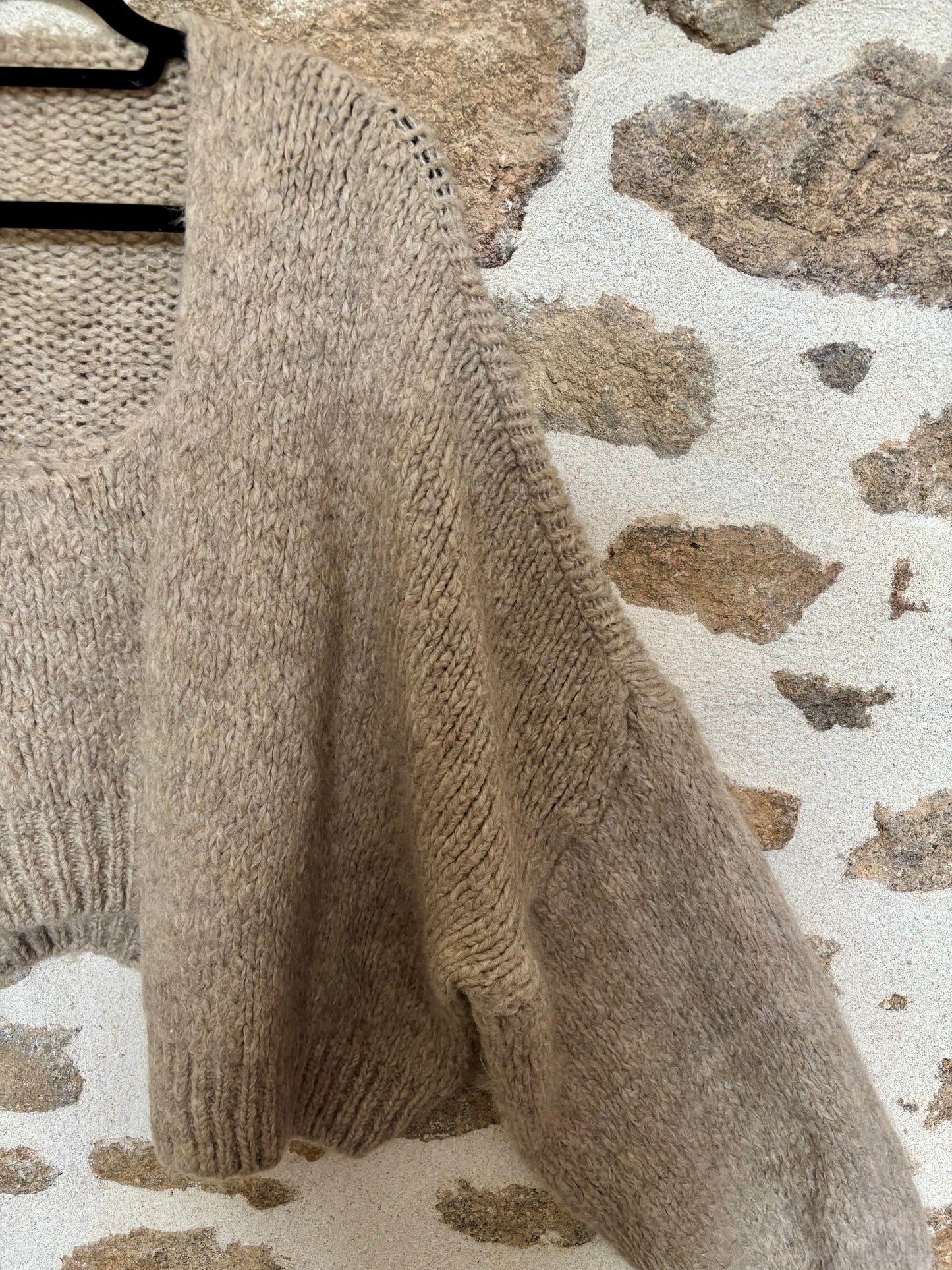 Ensemble gilet oversize & top débardeur Romy - beige