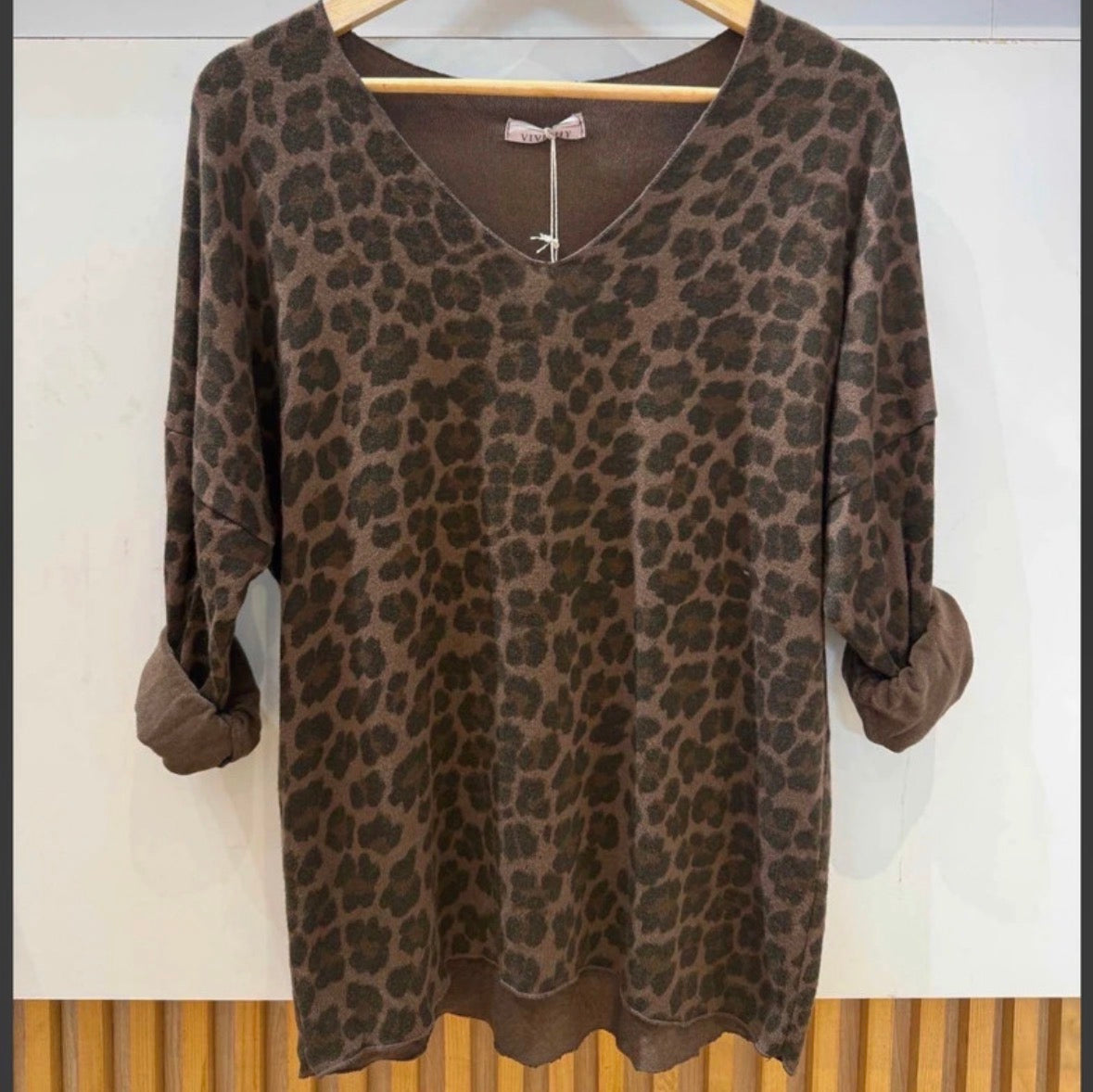 Pull fin Juliette - Imprimé Léopard