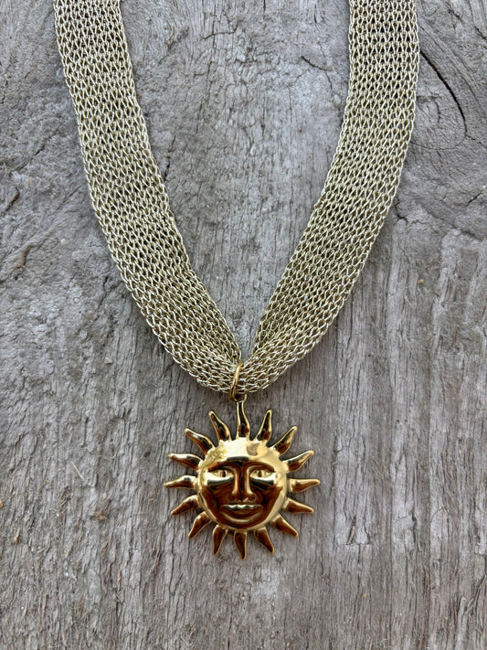 Solène — Collier soleil visage