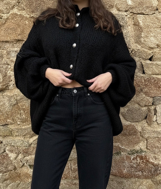Pull gilet Adèle - noir
