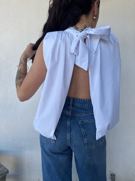 Blouse SOLÉA • blanche dos nu
