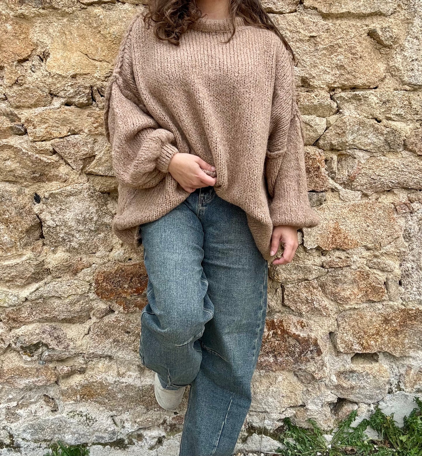 Pull oversize Manon - Camel