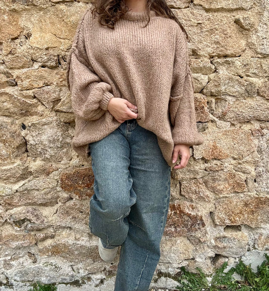 Pull oversize Manon - Camel