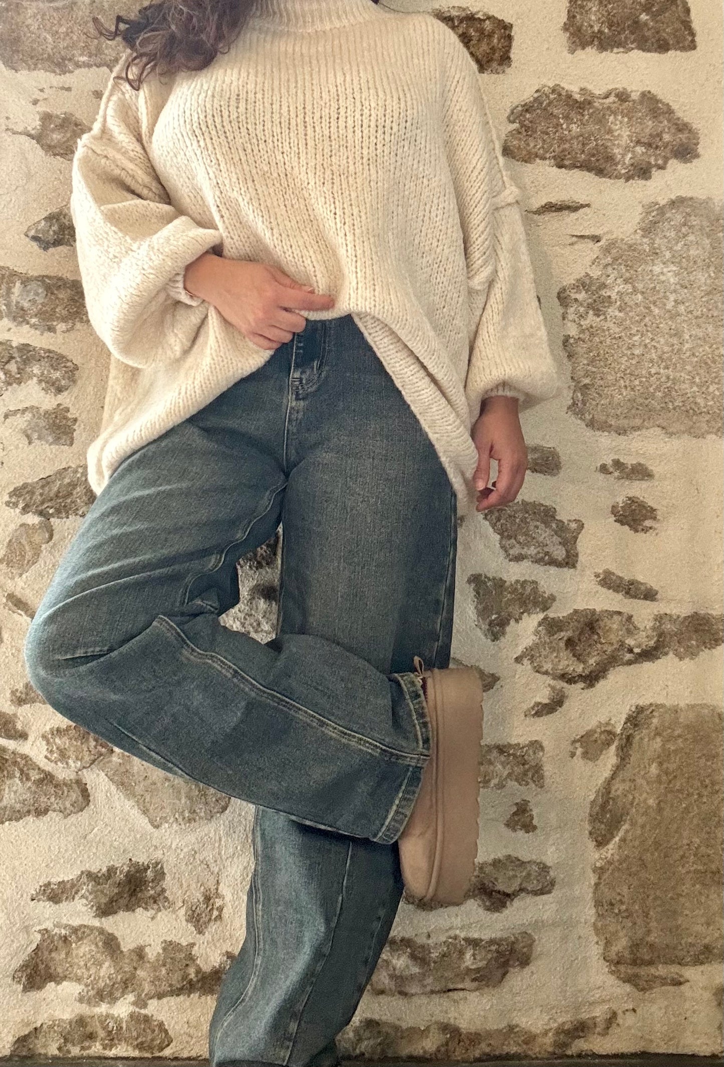 Pull oversize Manon - crème