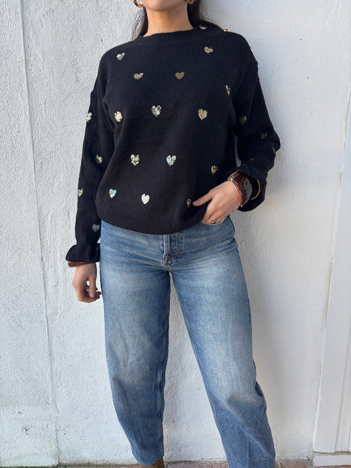 Pull Valentine - noir