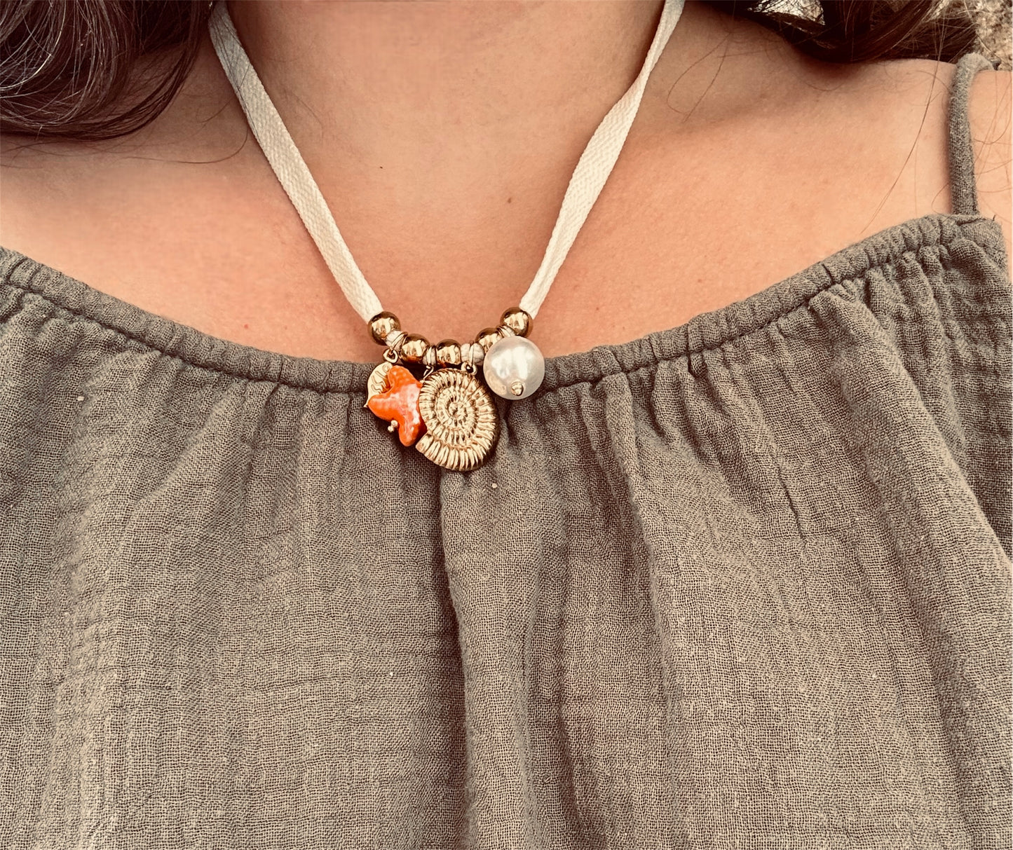 Méridia — Collier Bohème aux Breloques Maritimes